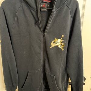 Jordan Black Hoodie with Red Jumpman Logo